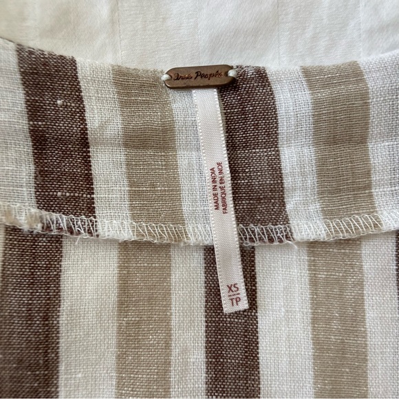 Free People Monday Light Grey Striped Midi Dress - Picture 9 of 16